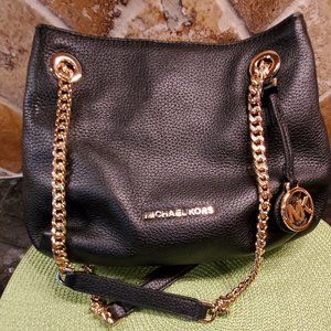 Michael Kors pebbled leather crossbody tote